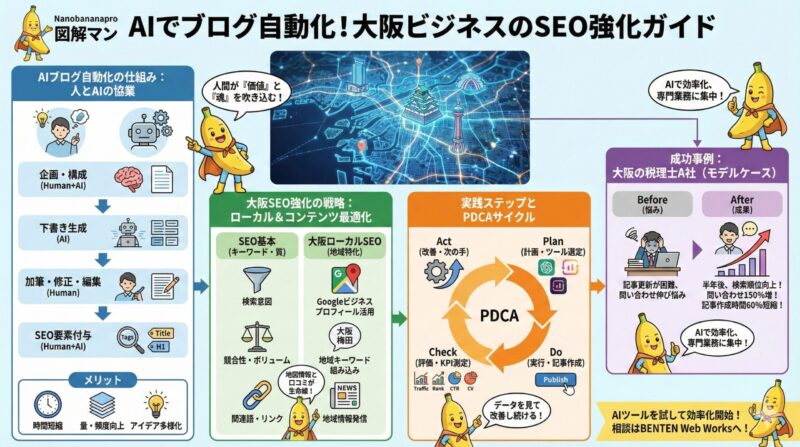 AIでブログ作成を自動化！大阪ビジネスのSEO強化ガイド