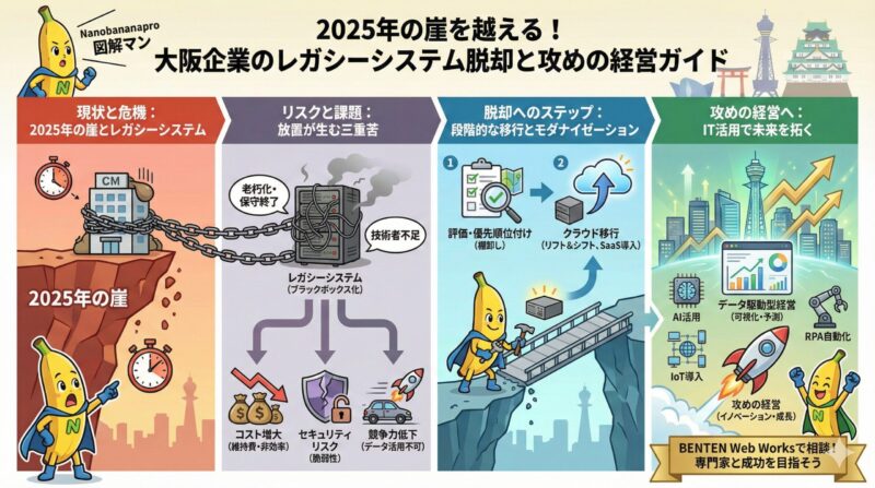 2025年の崖を越える！大阪企業のレガシーシステム脱却と攻めの経営ガイド