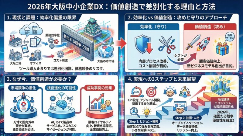 2026年大阪中小企業DX：価値創造で差別化する理由と方法