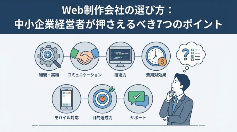 Web制作会社の選び方：中小企業経営者が押さえるべき7つのポイント