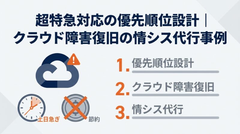 前任者と連絡が途絶えたシステムを4回発注で立て直した情シス代行事例｜障害診断と保守継承