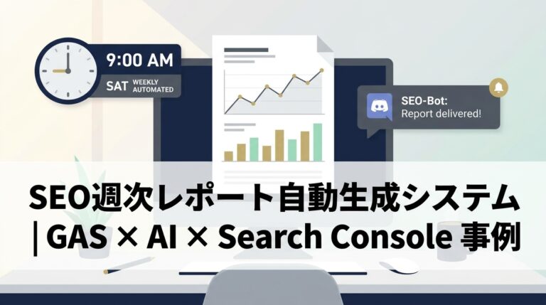 SEO週次レポート自動生成システム｜GAS×AI×Search Console事例