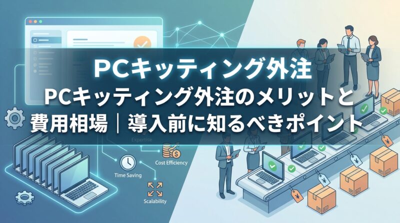 PCキッティング外注のメリットと費用相場｜導入前に知るべきポイント