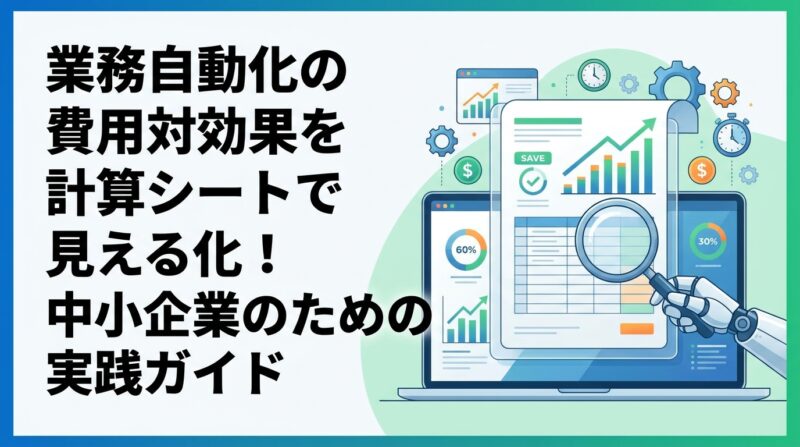 業務自動化の費用対効果を計算シートで見える化！中小企業のための実践ガイド
