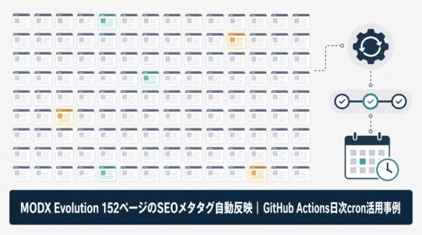 MODX Evolution SEOメタタグ自動反映 概念図