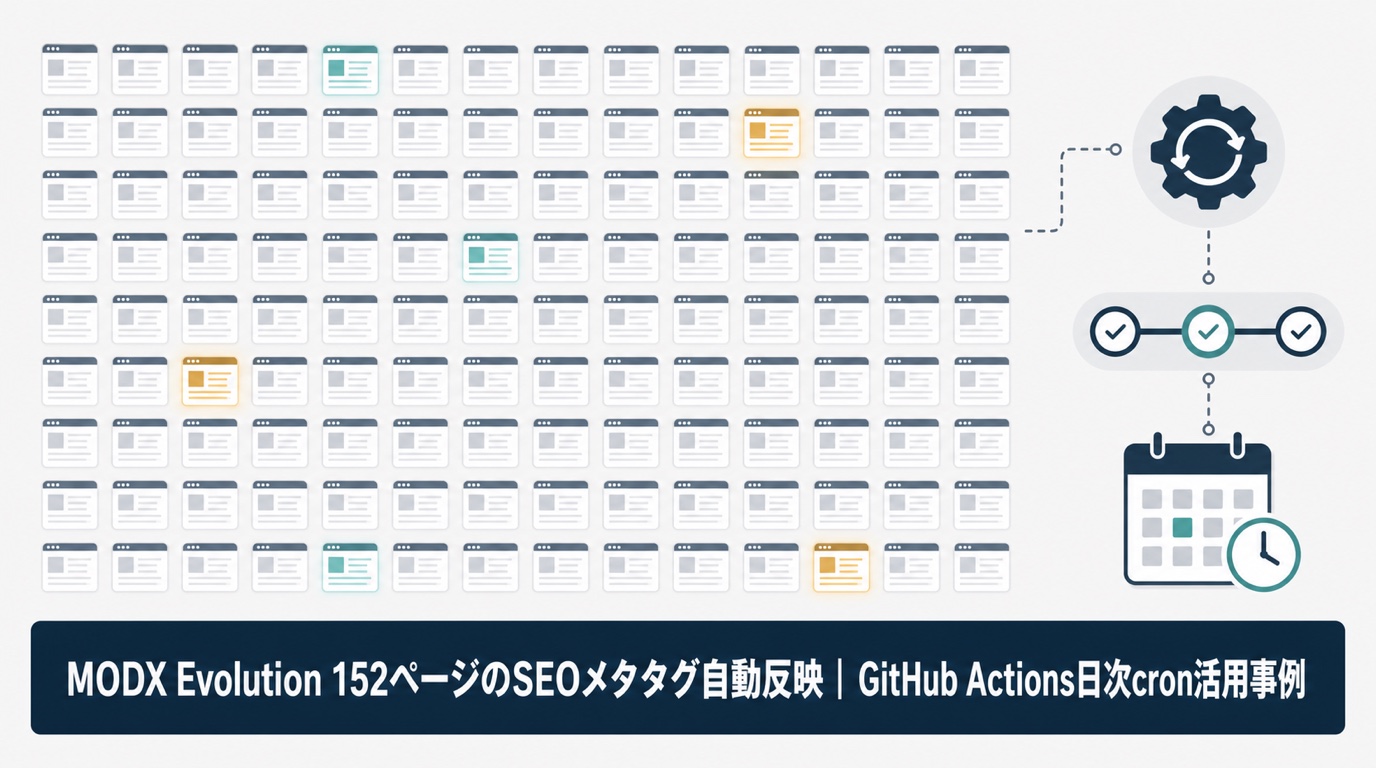 MODX Evolution SEOメタタグ自動反映 概念図