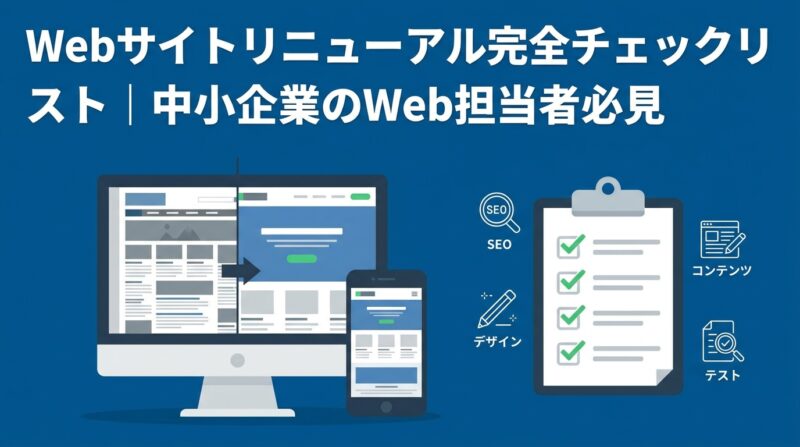 Webサイトリニューアル完全チェックリスト｜中小企業のWeb担当者必見