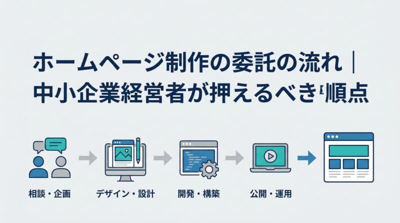 ホームページ制作の委託の流れ｜中小企業経営者が押さえるべき手順と注意点
