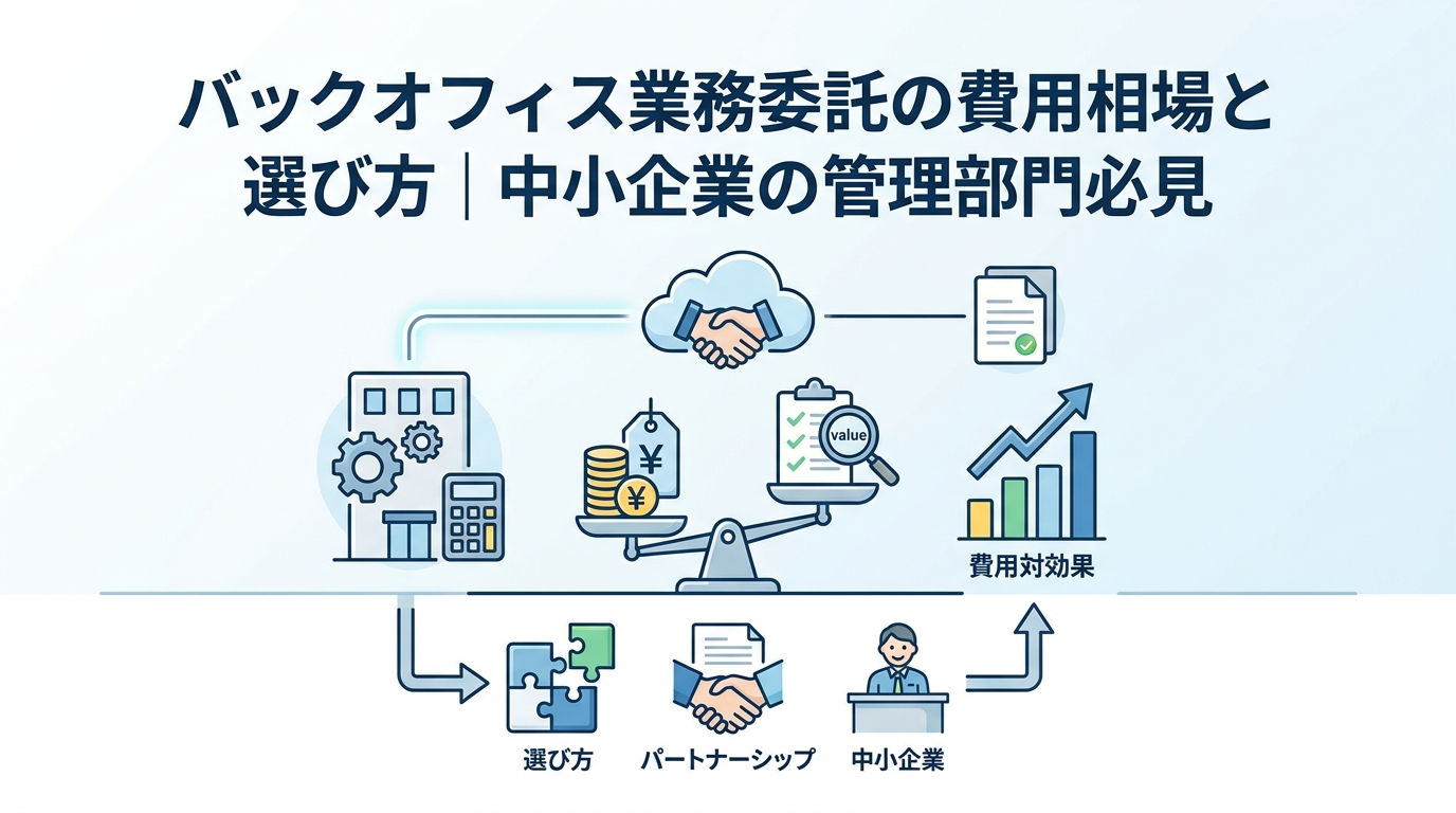 バックオフィス業務委託の費用相場と選び方|中小企業の管理部門必見