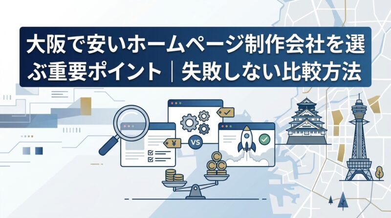 大阪で安いホームページ制作会社を選ぶ重要ポイント｜失敗しない比較方法