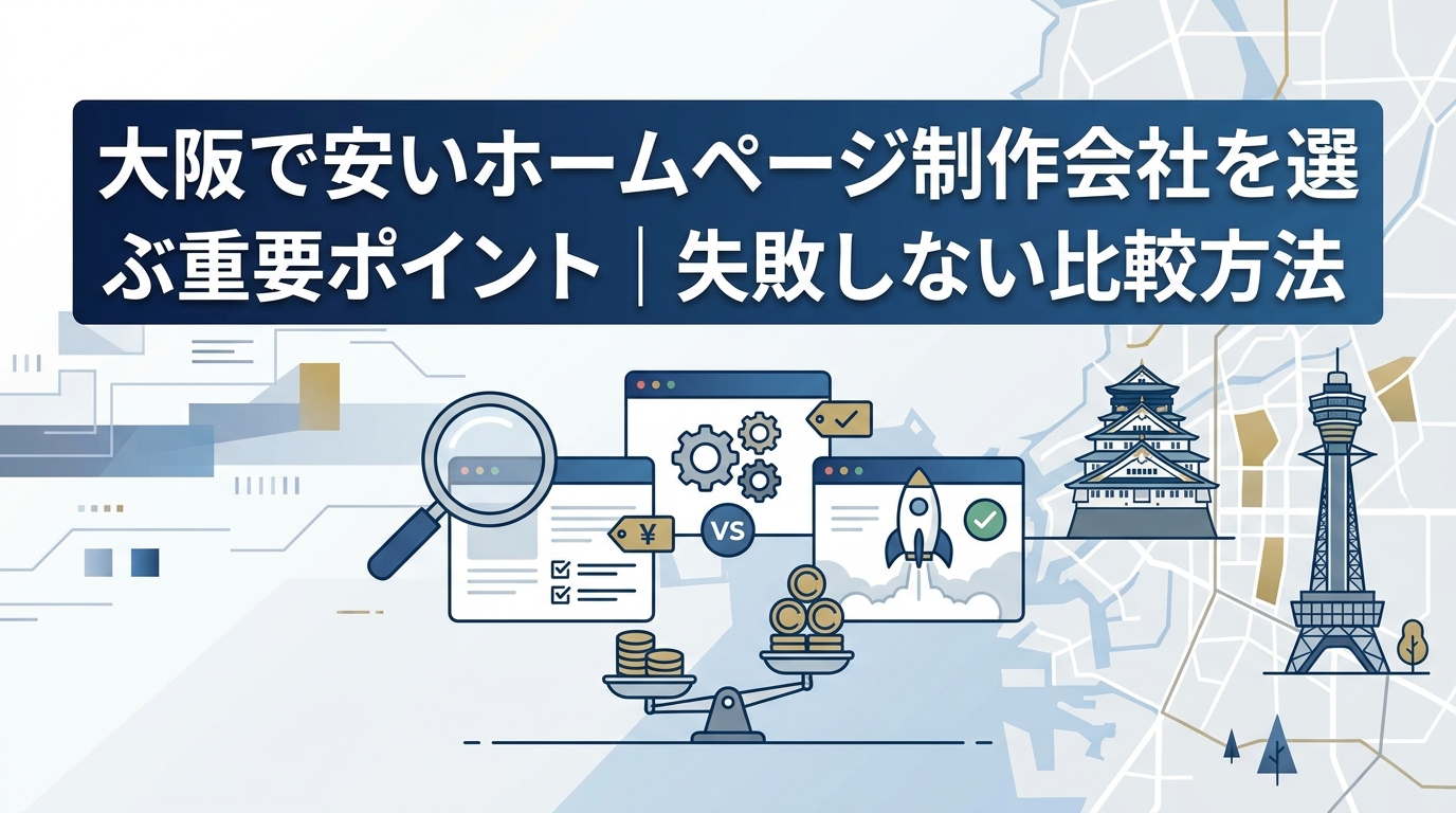 大阪で安いホームページ制作会社を選ぶ重要ポイント｜失敗しない比較方法