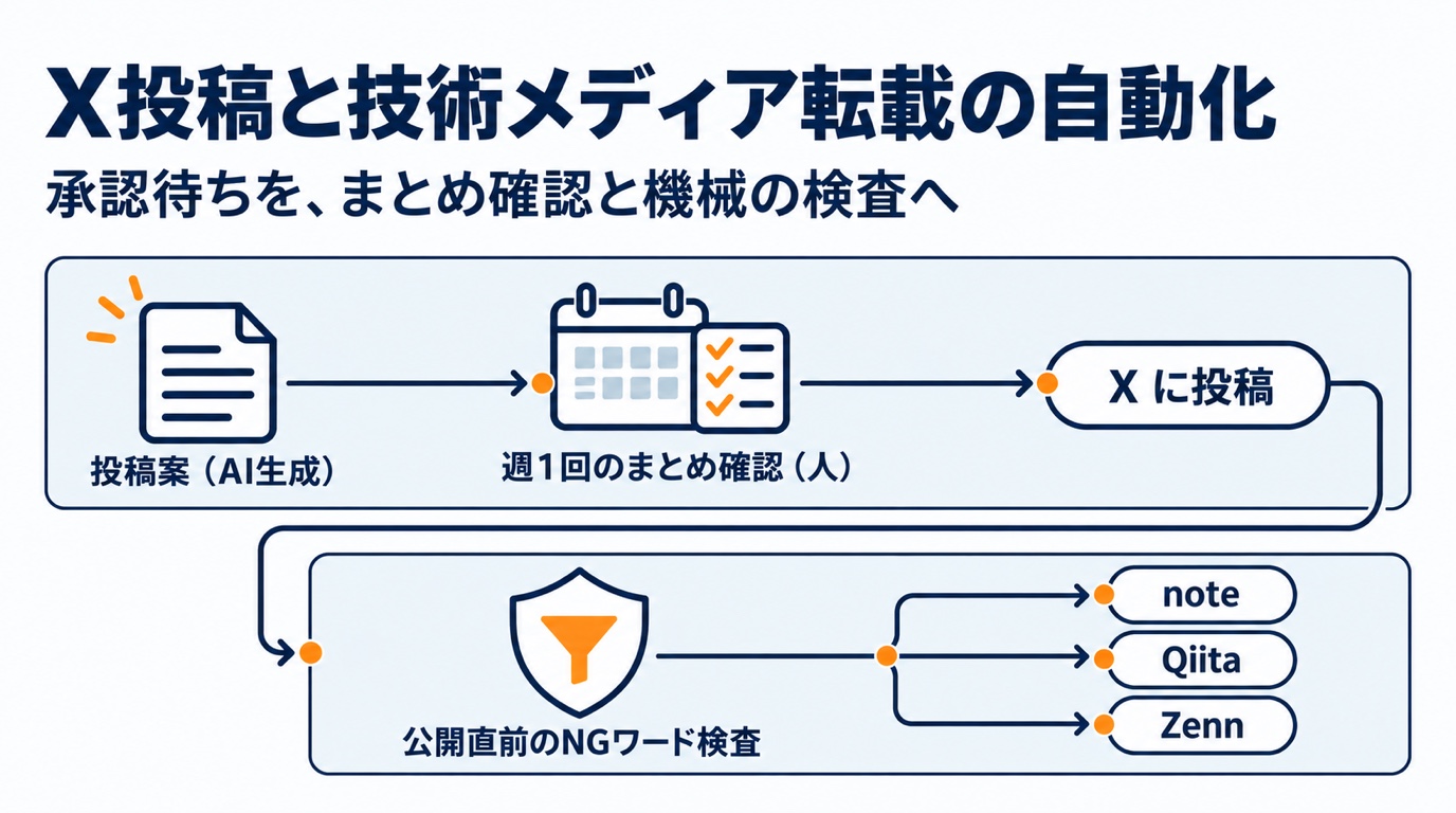 X投稿と技術メディア転載の自動化の自社事例